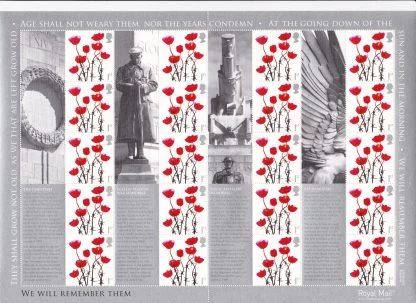 Smilers Sheet LS35 We Will Remember 2006 Royal Mail