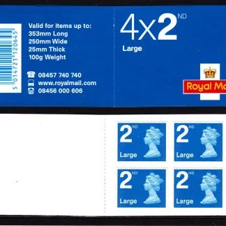 Booklet RA2 Machin Plain 2nd Large Walsall